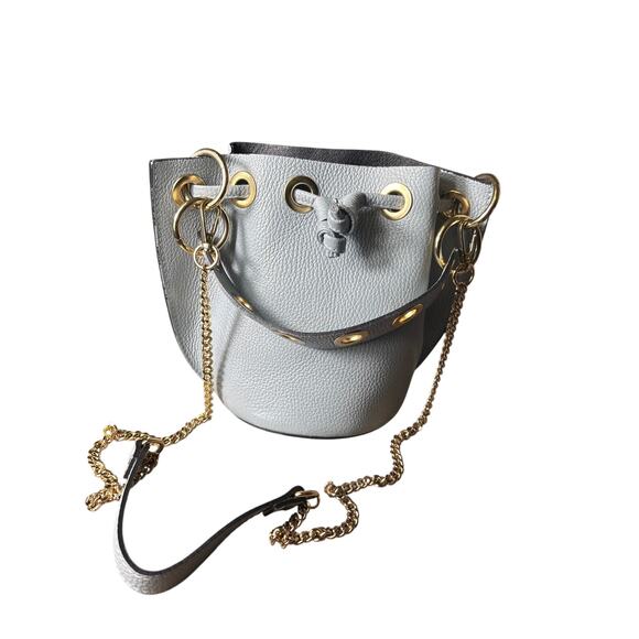 Borse in Pelle Handbags - Borse in Pelle Light Blue Pebbled Leather Bucket Bag